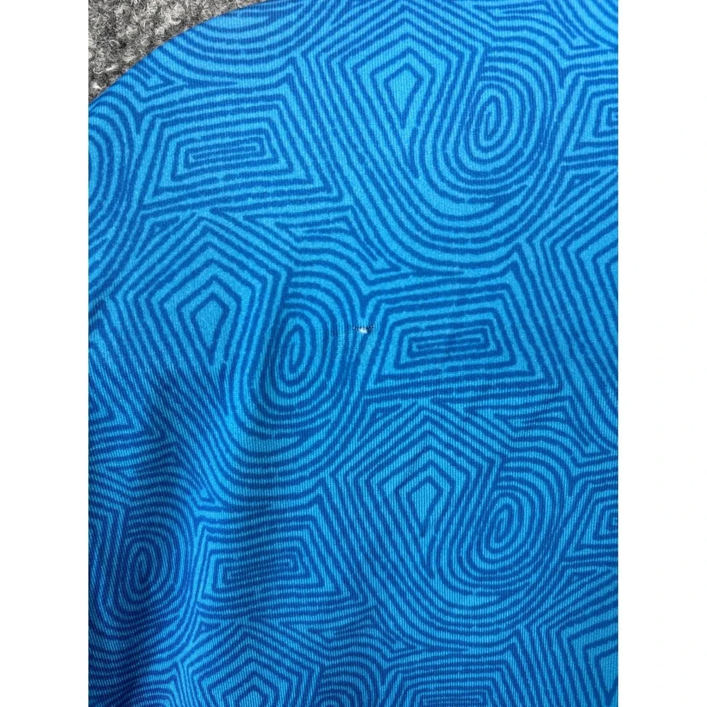 G/FORE Golf Polo Shirt Men XL Blue‎ Geometric Swirl Short Sleeve Performance